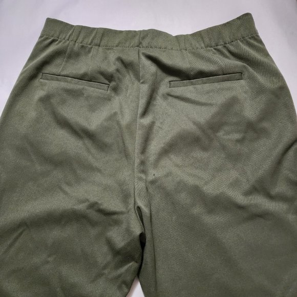 Zara TRF Green Side Stripe High Rise Tapered Ankle Pants - Picture 3 of 6